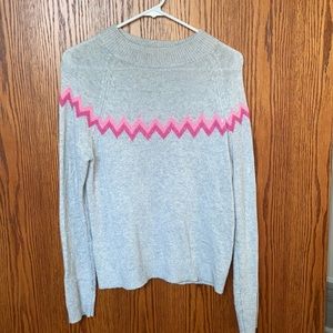 Saks Fifth Avenue Pink and Grey Small Sweater